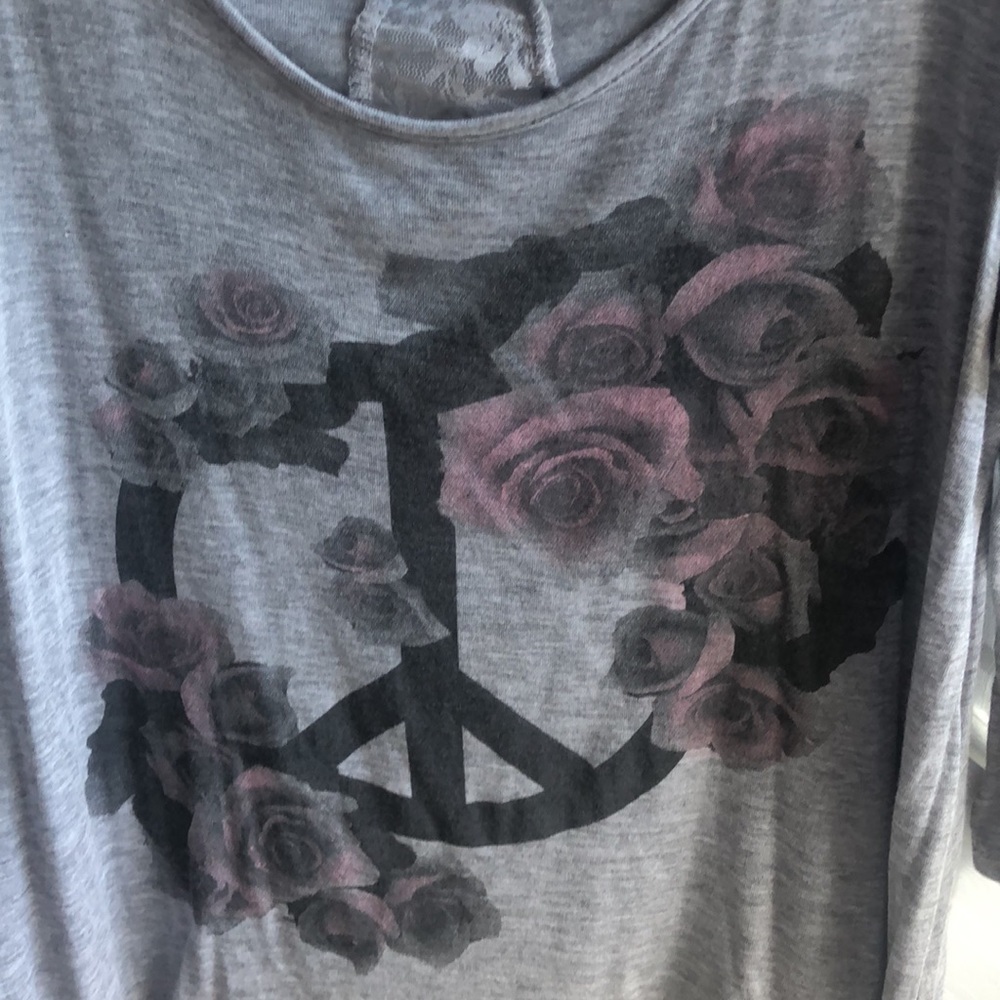 M. FASIS by California Blue high low top. Peace sign with roses. Worn once.